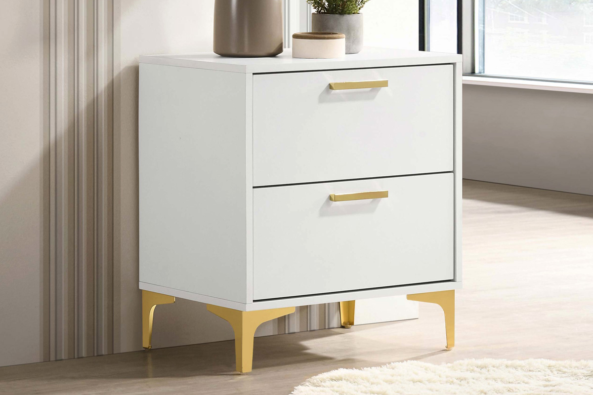 Kendall 2-Drawer Nightstand White