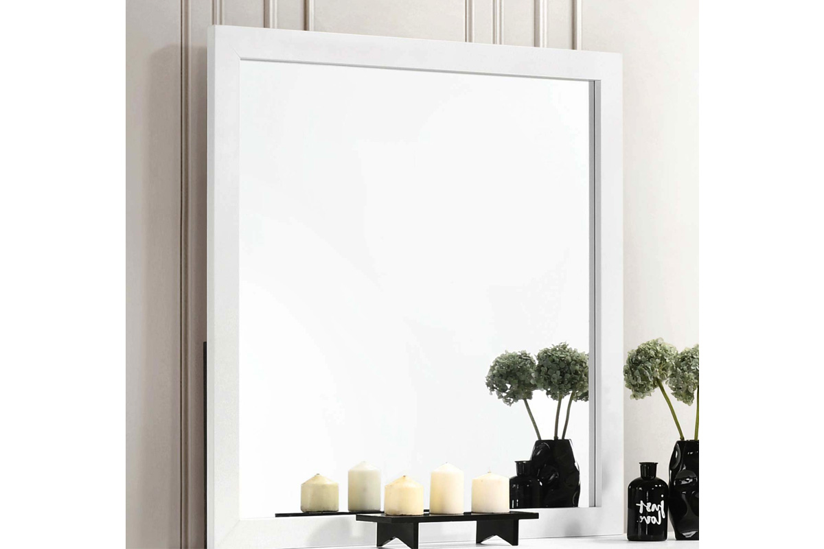 Kendall Square Dresser Mirror White
