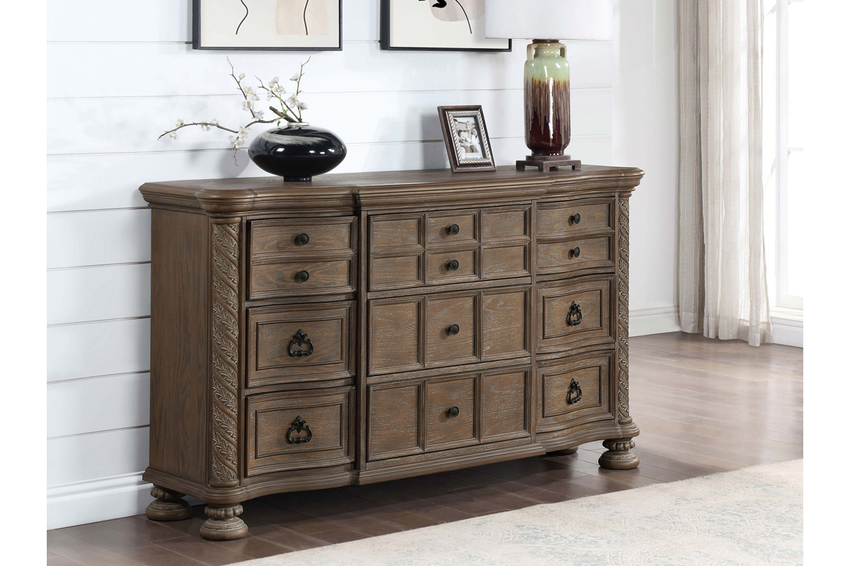 Emmett 9-Drawer Dresser Walnut