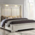 Evelyn Queen Panel Bed With Headboard Lighting Antique White