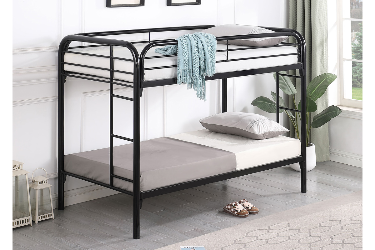 Morgan Twin Over Twin Bunk Bed Black