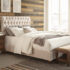 Devon Tufted Upholstered Queen Bed Beige