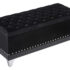 Barzini Tufted Trunk With Nailhead Black