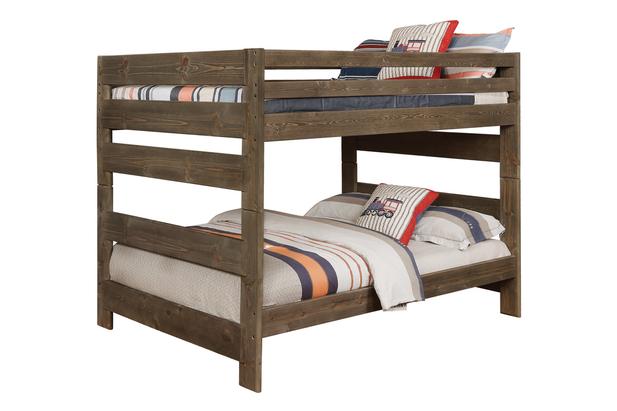 Wrangle Hill Full Over Full Bunk Bed Gun Smoke