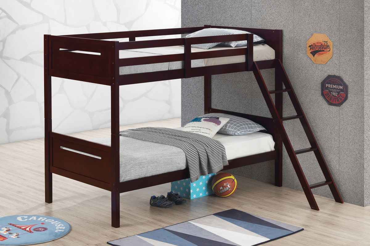 Littleton Twin Over Twin Bunk Bed Espresso