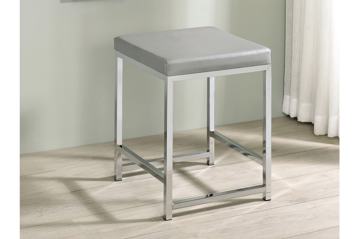 Umbridge Upholstered Square Padded Cushion Vanity Stool
