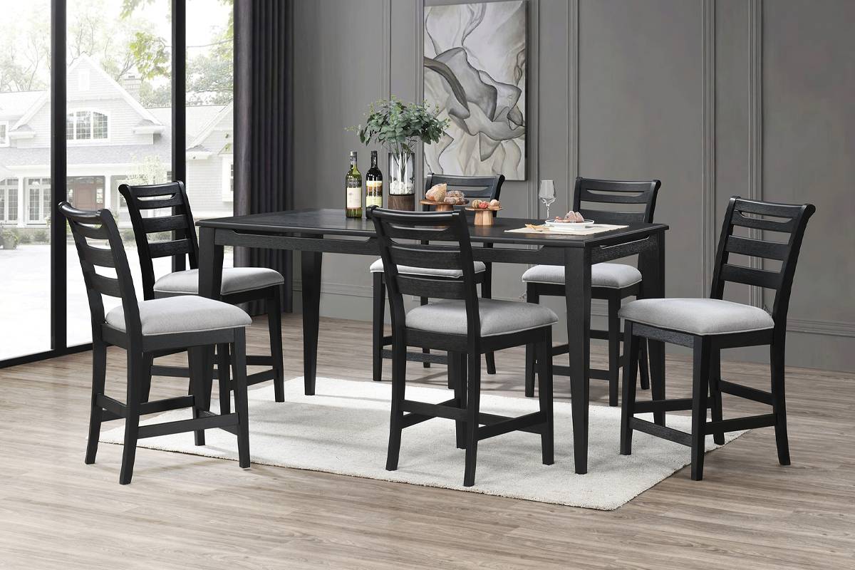 7-Pcs Counter Height Dining Set