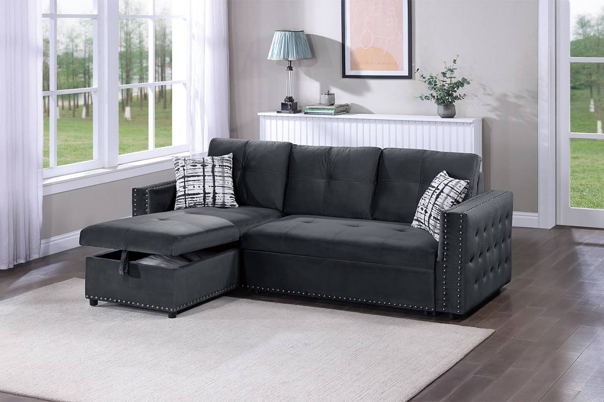 Convertible Sectional Black