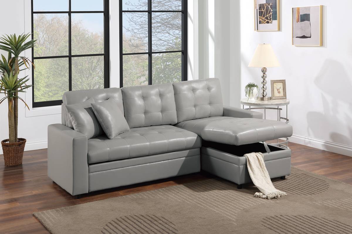 Convertible Sectional Light Grey