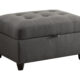 Stonenesse Tufted Storage Ottoman Grey