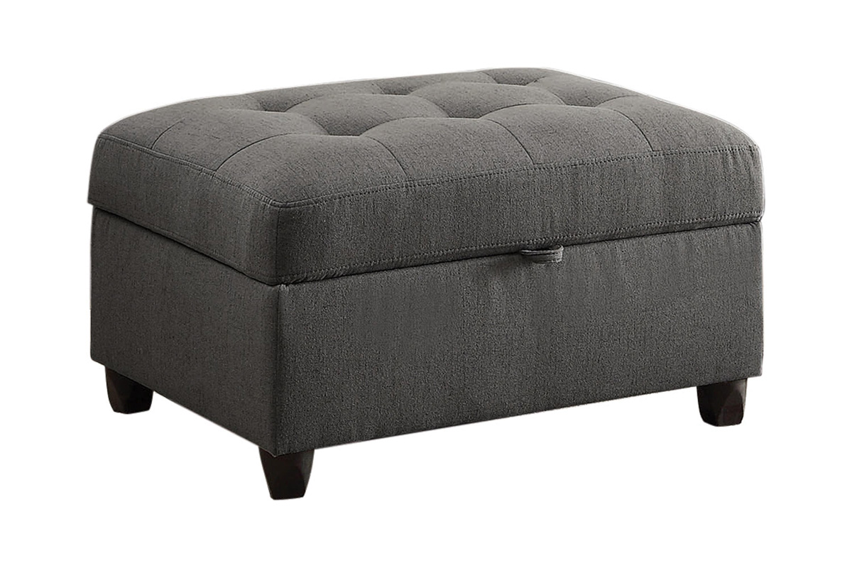 Stonenesse Tufted Storage Ottoman Grey
