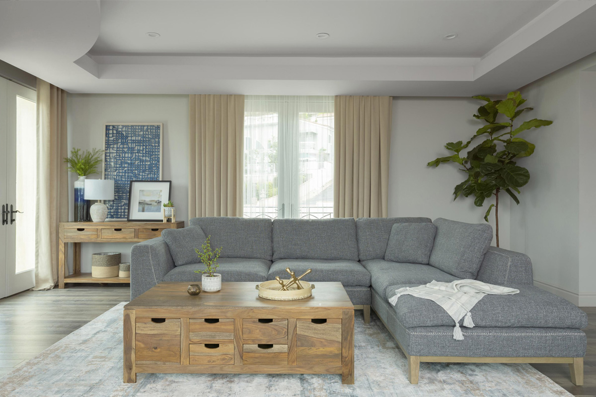 Persia 2-Piece Modular Sectional Grey