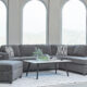 Mccord 2-Piece Cushion Back Sectional Dark Grey