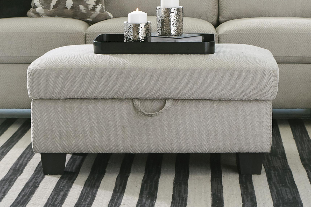 Whitson Upholstered Storage Ottoman Stone