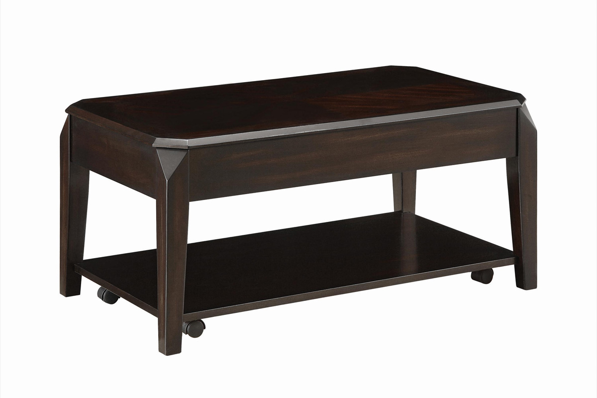 Baylor Lift Top Coffee Table With Hidden Storage Walnut