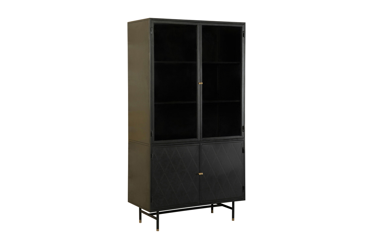 Santiago Rectangular 4-Door Cabinet Matte Black
