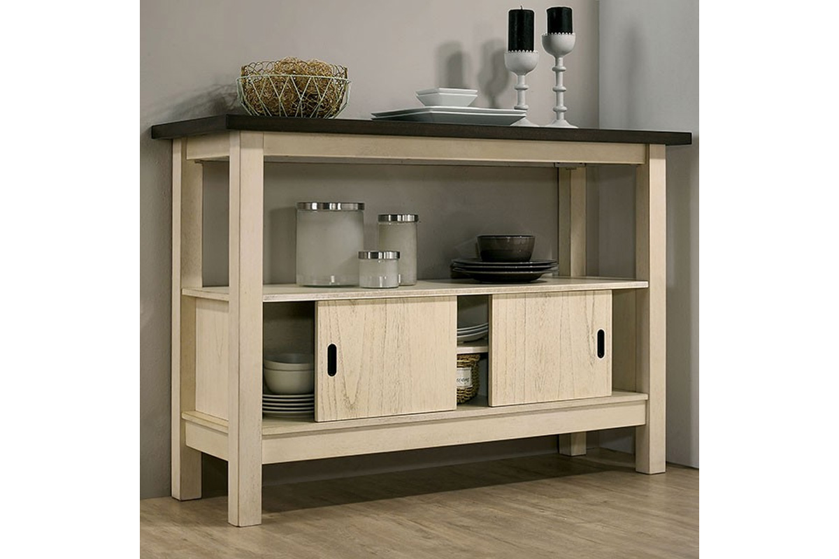 Jamestown Ivory/Dark Grey Solid Wood Server