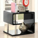 Ninove Contemporary Black & Chrome Metal End Table