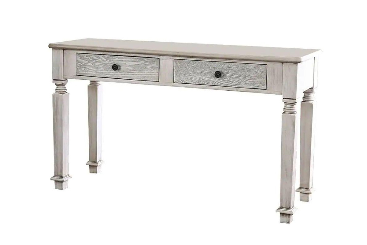 Joliet Transitional Antique White Sofa Table