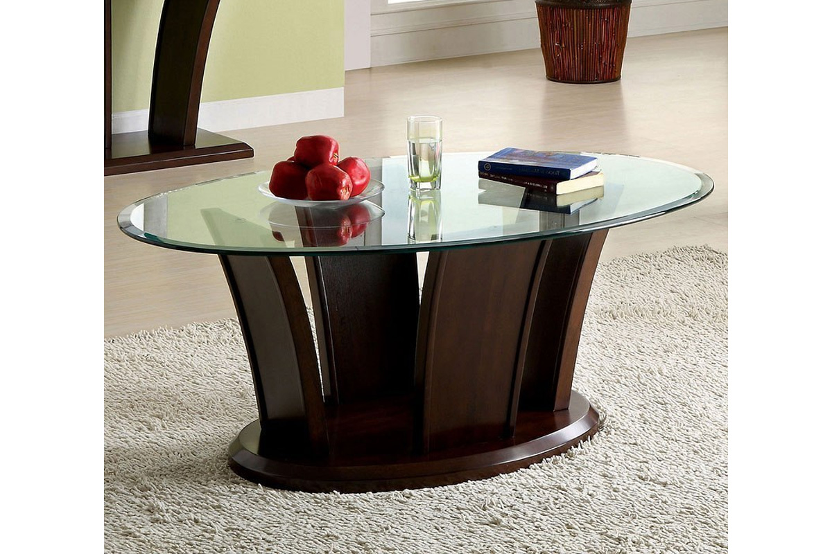 Manhattan Contemporary Brown Cherry Coffee Table