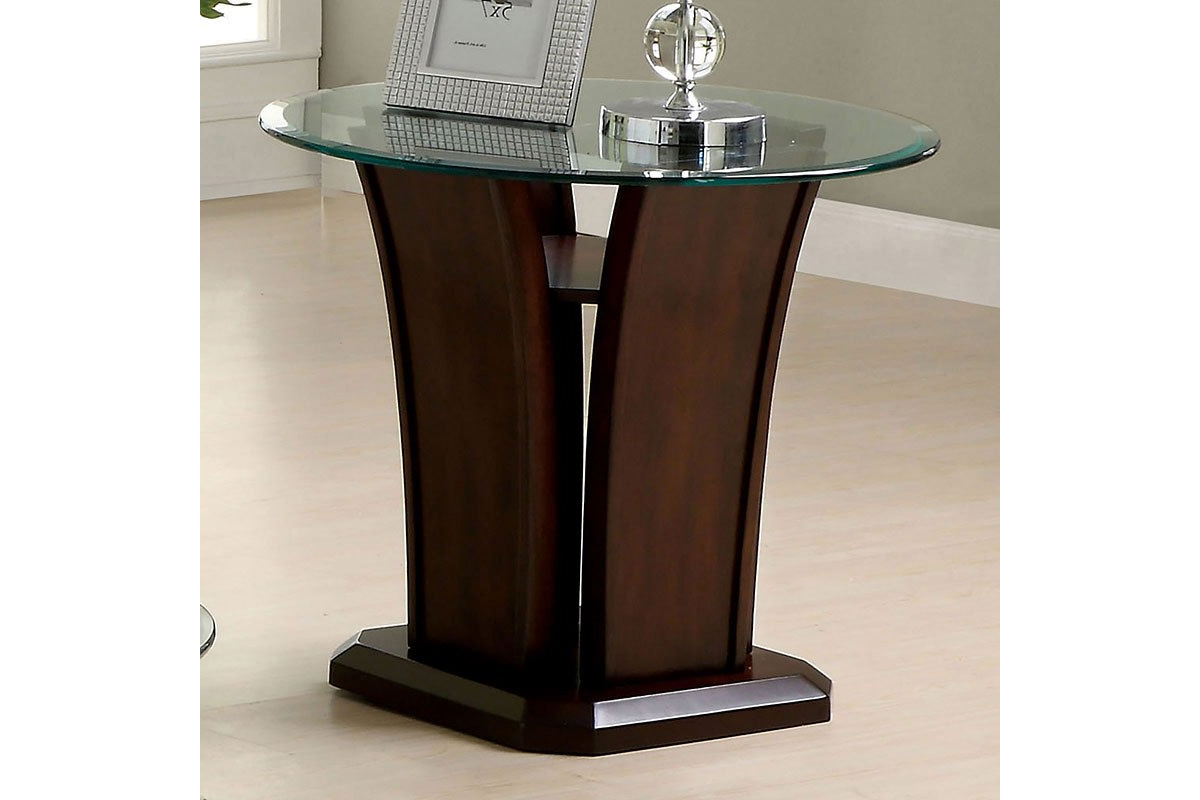 Manhattan Contemporary Brown Cherry End Table