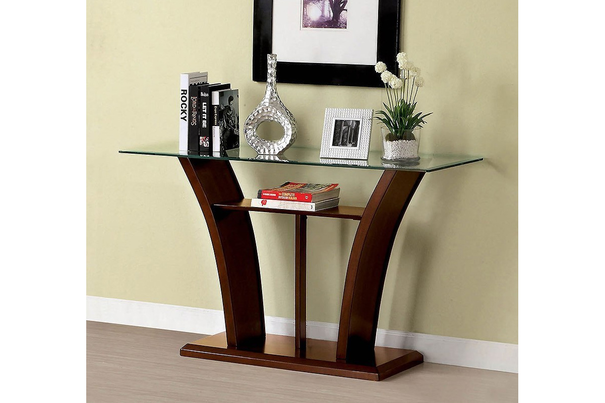 Manhattan Contemporary Brown Cherry Sofa Table