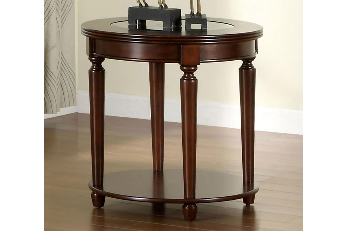 Granvia Transitional Dark Cherry End Table