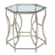Zola Contemporary Chrome Tempered Glass End Table