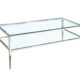 Tanika Contemporary Chrome Tempered Glass Coffee Table