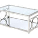 Rylee Contemporary Chrome Tempered Glass Coffee Table