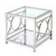 Rylee Contemporary Chrome Tempered Glass End Table