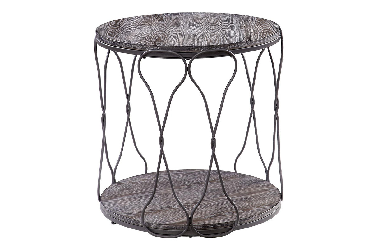 Hawdon Industrial Grey Metal End Table
