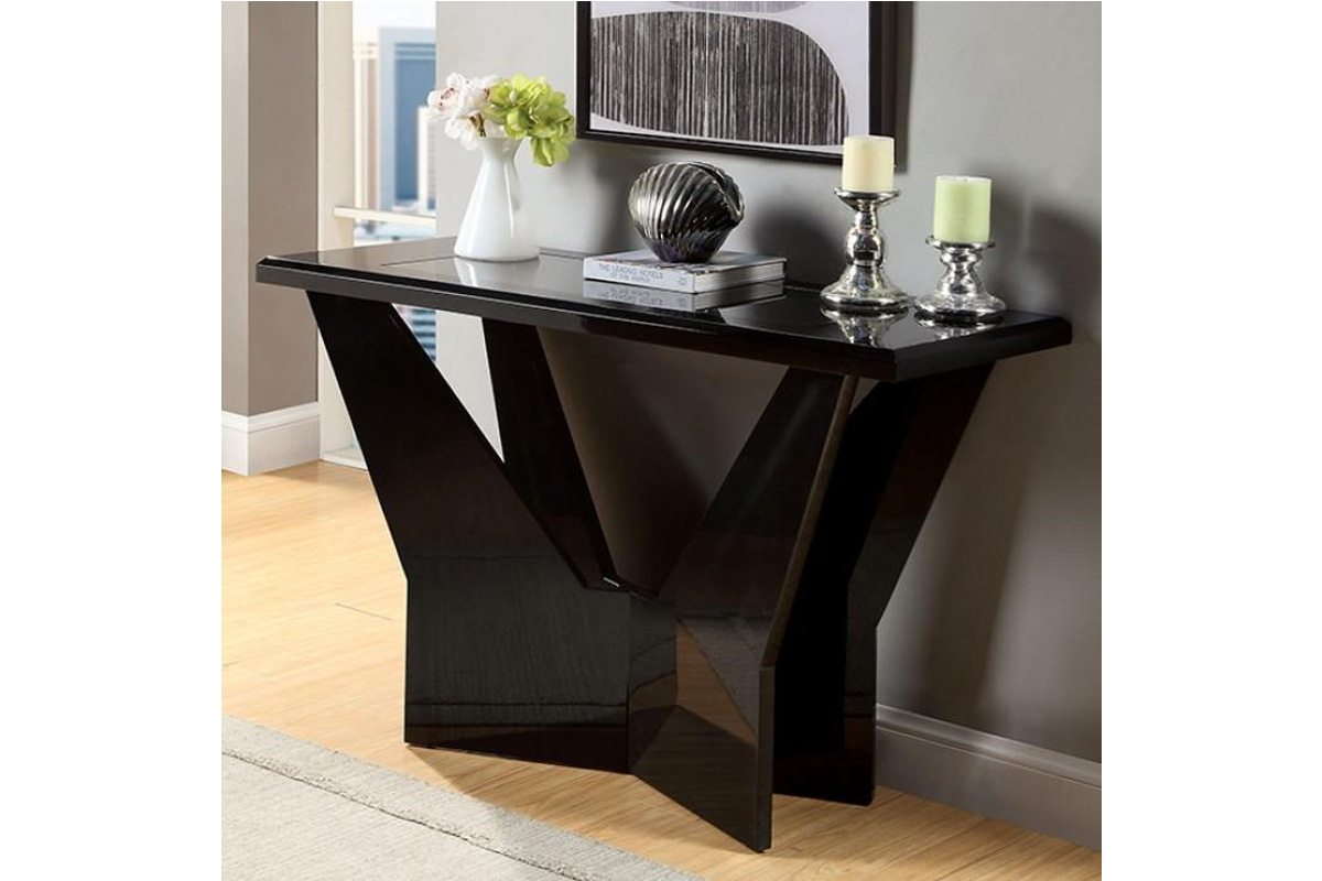 Dubendorf Contemporary Black Sofa Table