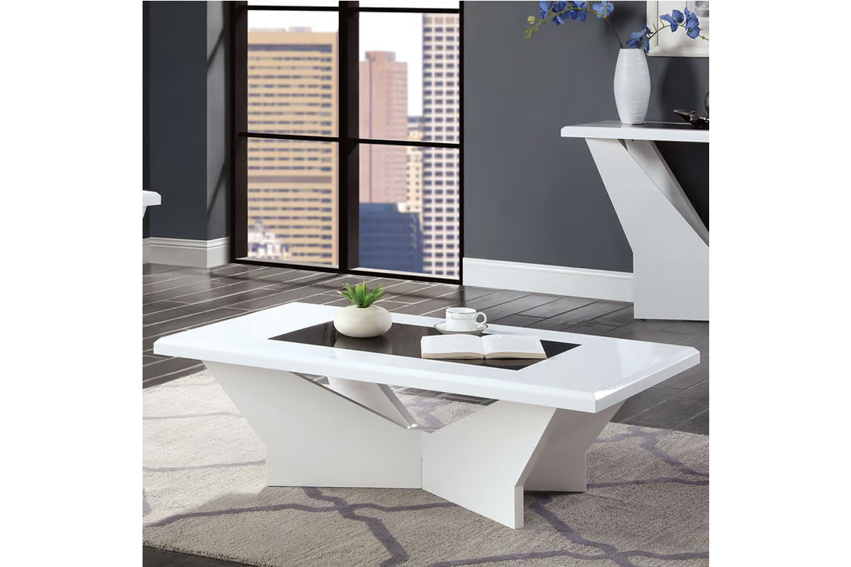 Dubendorf Contemporary White Coffee Table
