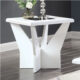 Dubendorf Contemporary White End Table