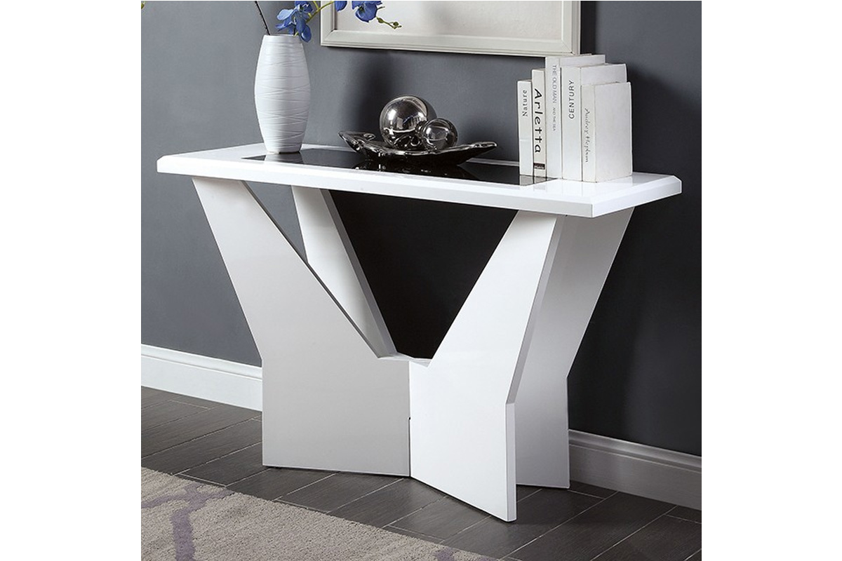 Dubendorf Contemporary White Sofa Table