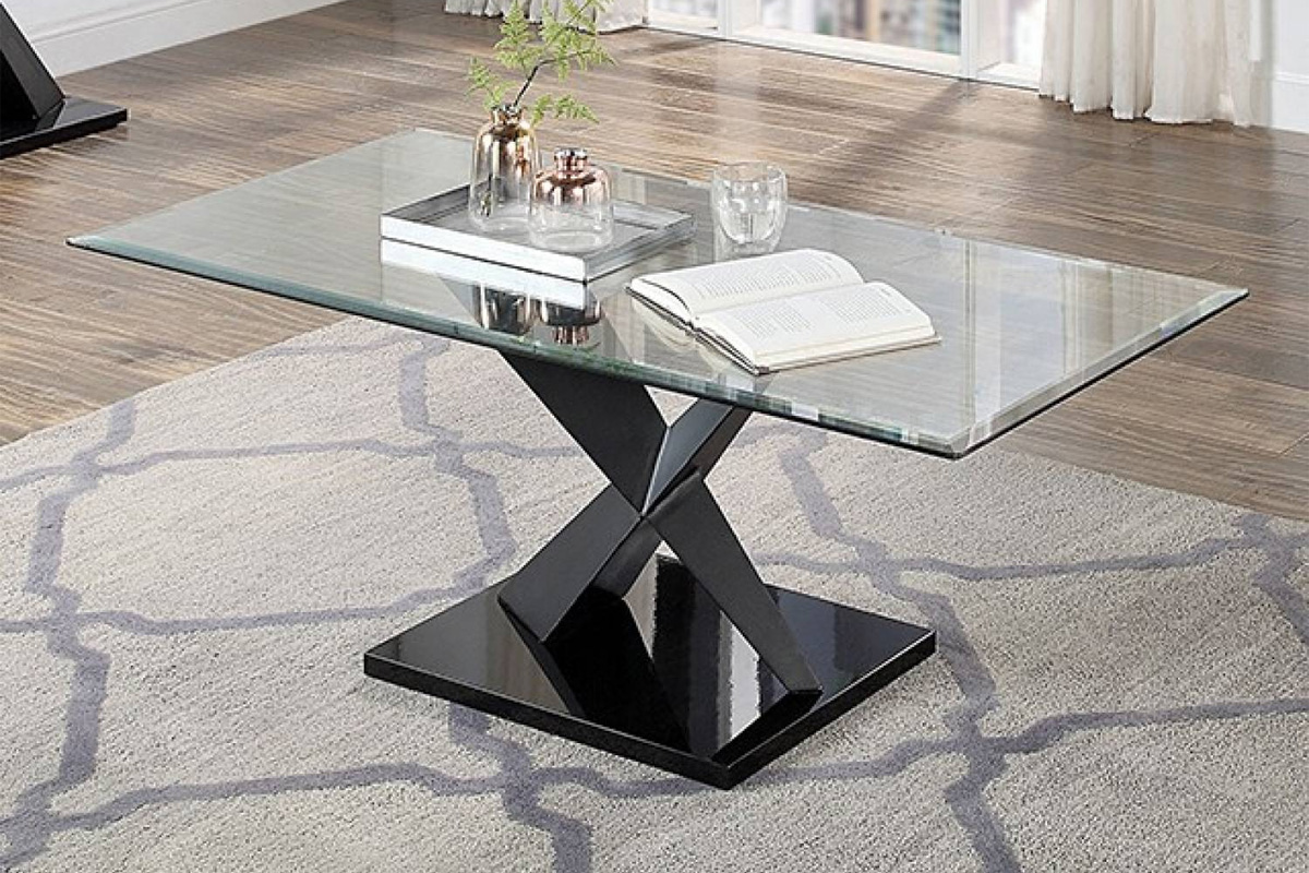 Xanthus Contemporary Black Coffee Table