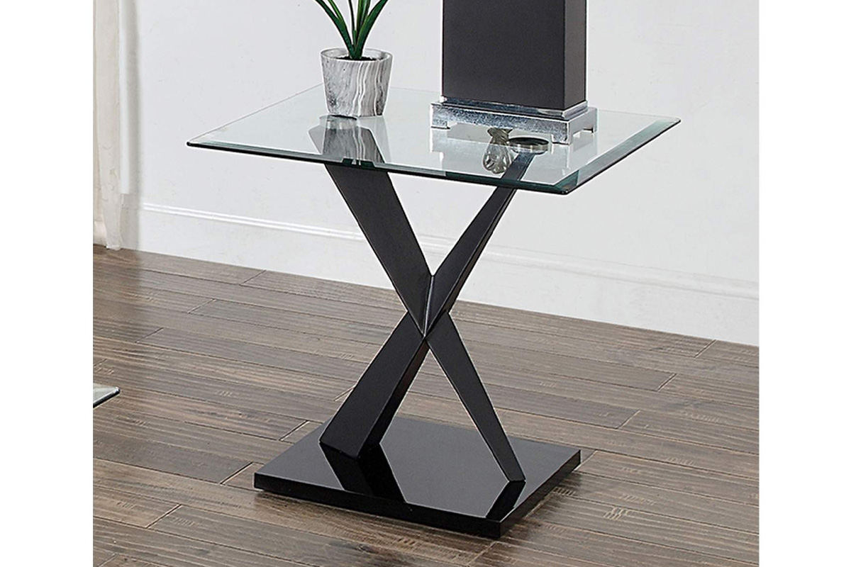 Xanthus Contemporary Black End Table