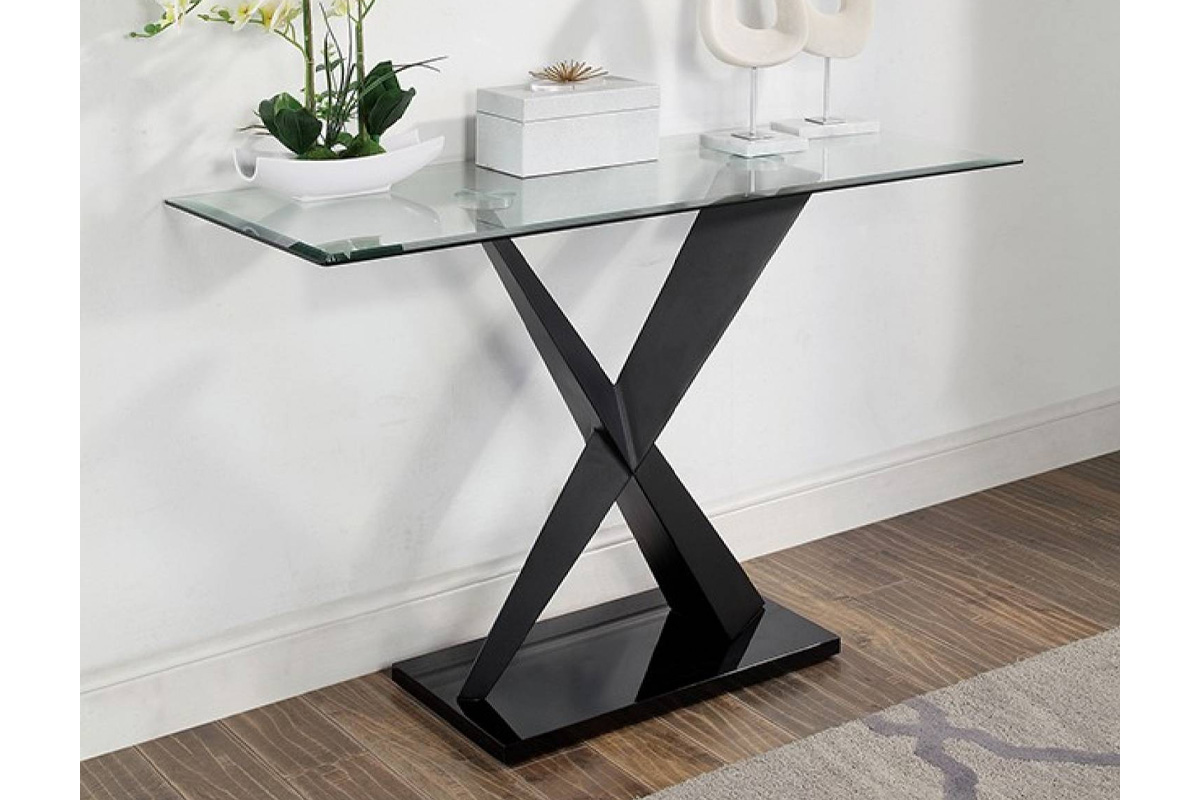 Xanthus Contemporary Black Sofa Table