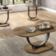 3 Pcs Set Olbia Industrial Rustic Oak