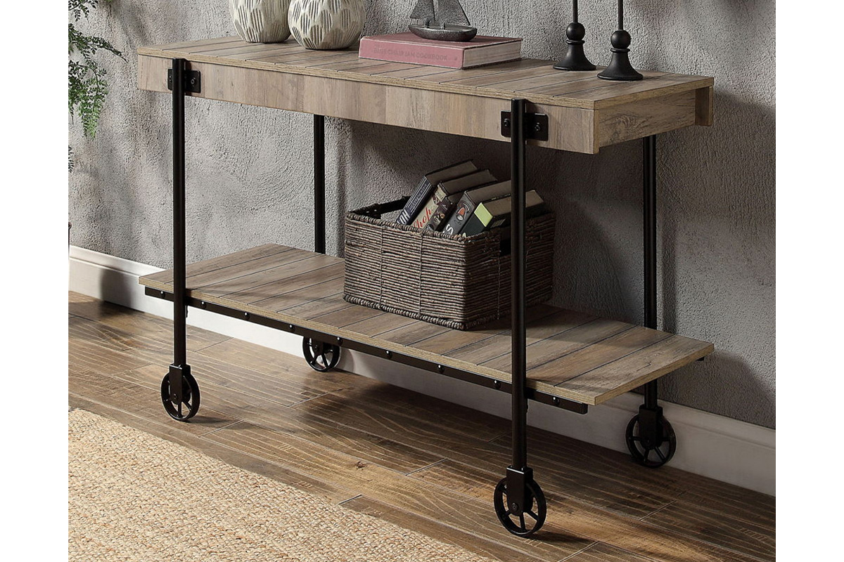 Lobb Industrial Natural Tone Sofa Table