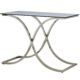 Luxa Contemporary Chrome Tempered Glass Sofa Table