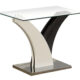 Sloane Contemporary White & Dark Grey End Table
