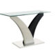 Sloane Contemporary White & Dark Grey Sofa Table
