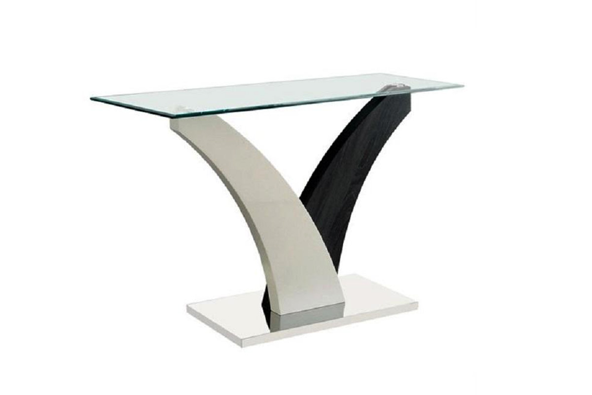 Sloane Contemporary White & Dark Grey Sofa Table