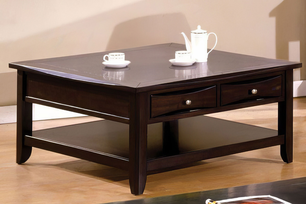 Baldwin Transitional Espresso Square Coffee Table