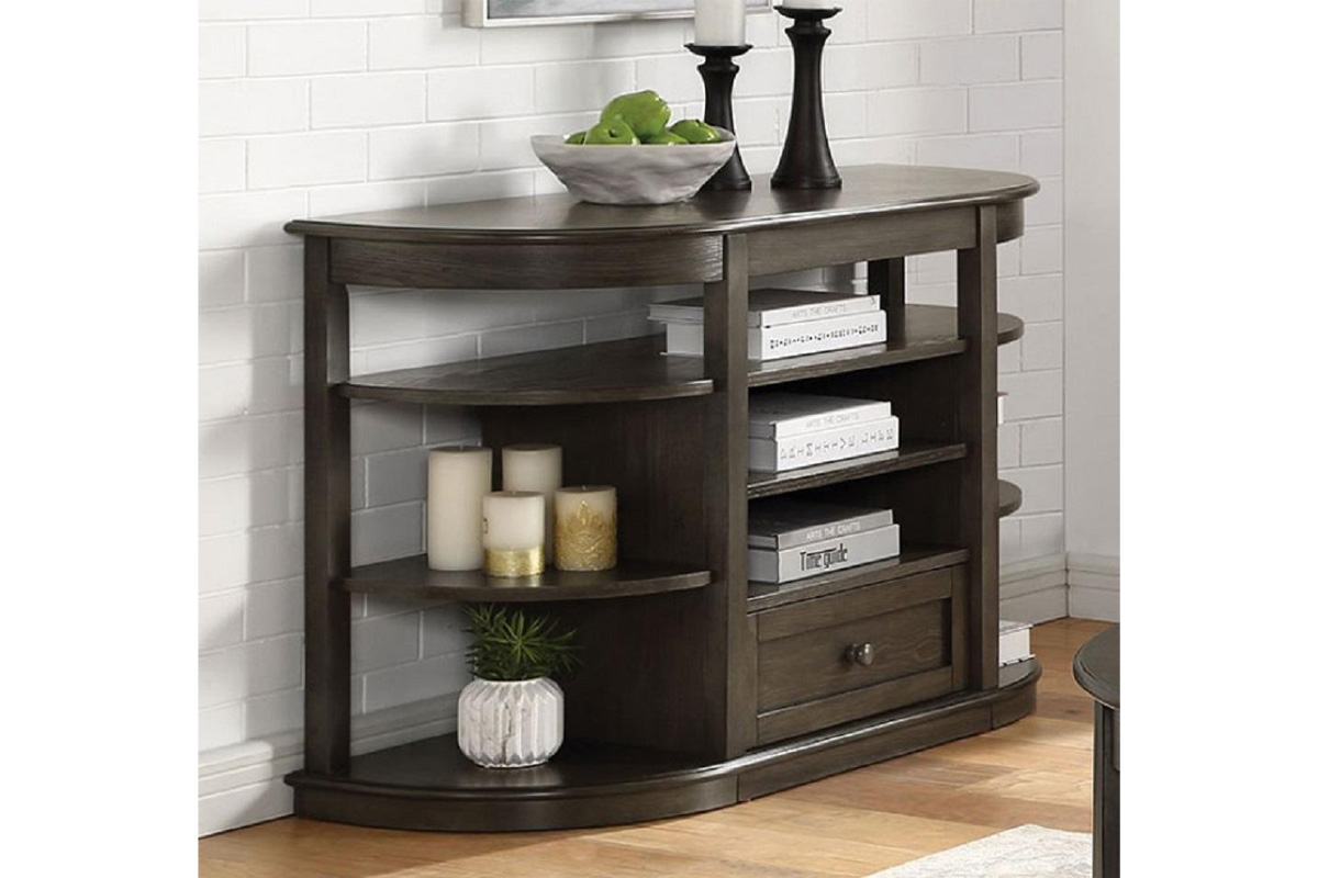Oelrichs Transitional Grey Sofa Table