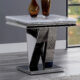 Villarsglane Glam Chrome Stainless Steel & Faux Marble Top End Table
