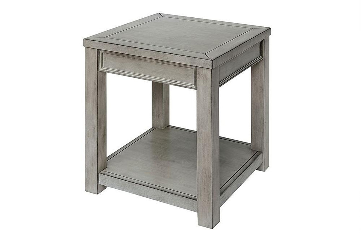Meadow Rustic Antique White End Table