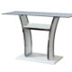 Staten Contemporary White & Chrome Sofa Table